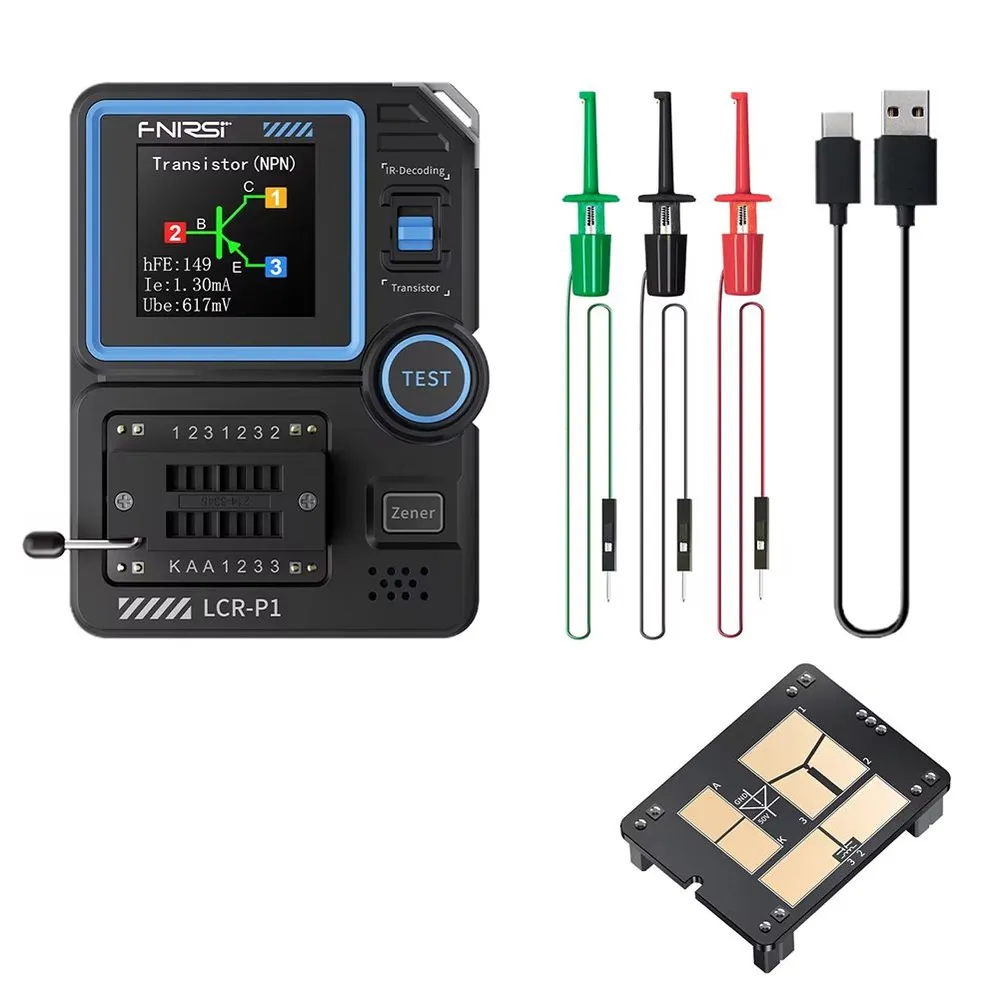 Мультиметр-тестер LCR-P1 для транзисторов, NPN, PNP, MOSFET, SMD-конденсаторов, резисторов и многое другое