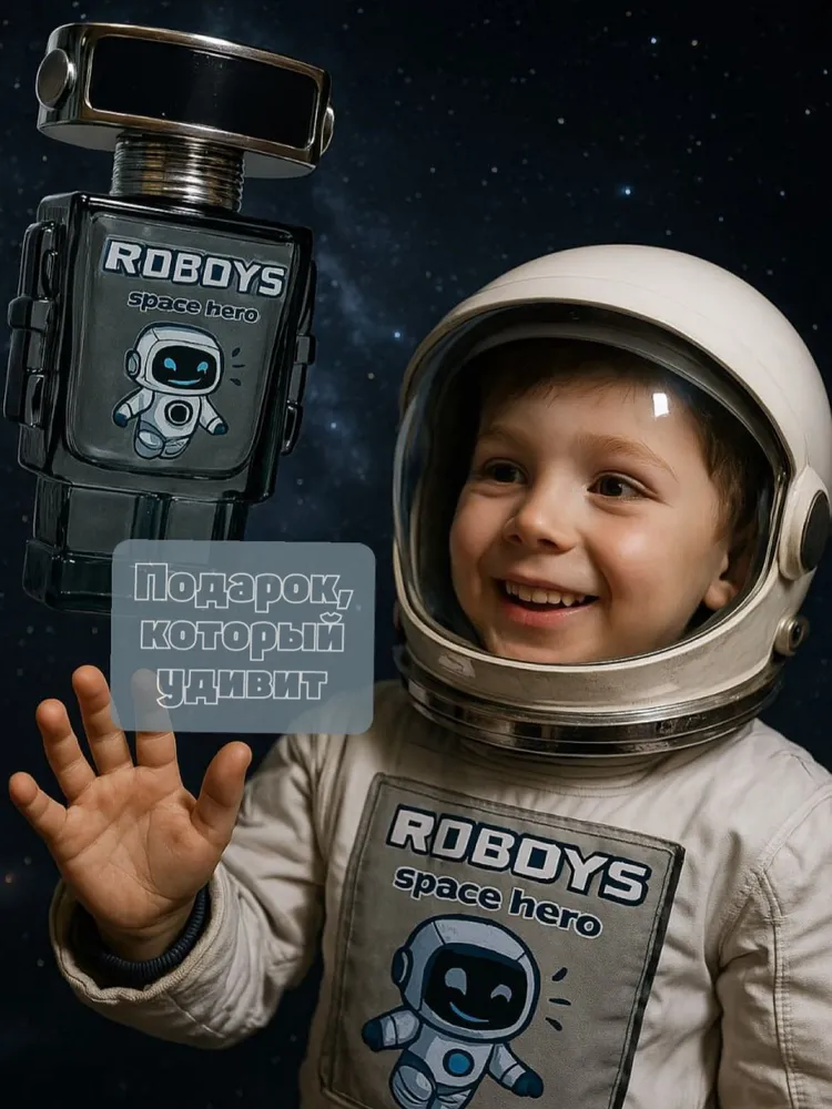 XXI CENTURY "Roboys Space Hero" туалетная вода для мальчиков, детские духи, 50 мл, 50 мл, фото 3