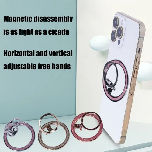 1коробкаmagsafeМагнитный кронштейн для пряжки кольца мобильного телефона-Серебро