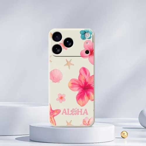 Мягкая оболочка из ТПУ "Приморские цветы" защищает телефон от царапин и подходит для iPhone 17 Pro