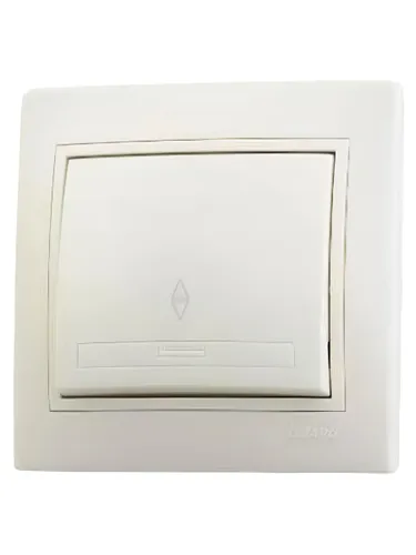 Lezard MIRA Выключатель проходной крем со вставкой