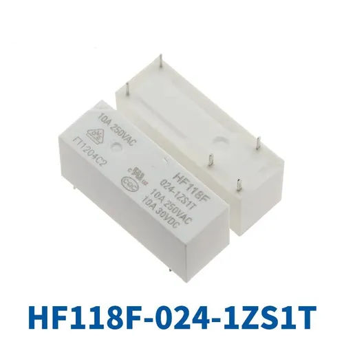 Электромеханическое реле HF118F-024-1ZS1T, 5-контактное, переключающее (1НО/1НЗ), маломощное