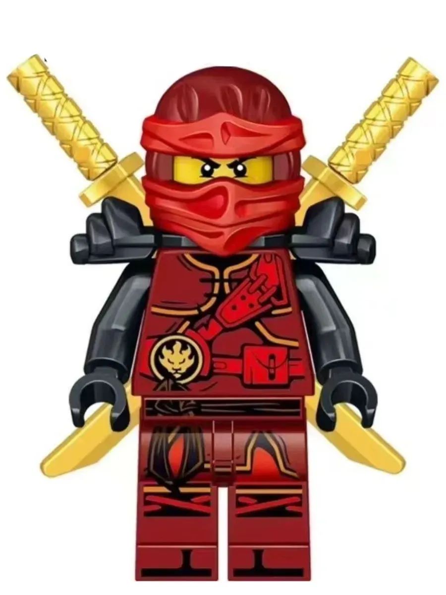 Фигурка Кай в костюме огня с мечами / Ниндзяго / Минифигурка Ninjago