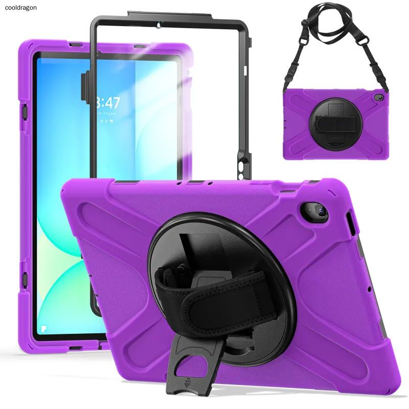智能手机壳 用于 Samsung Galaxy Tab S10 FE+, 塑料 , 紫色