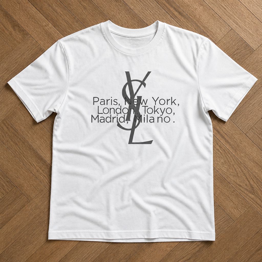 Футболка ysl worldwide y2k archive type flat_lay