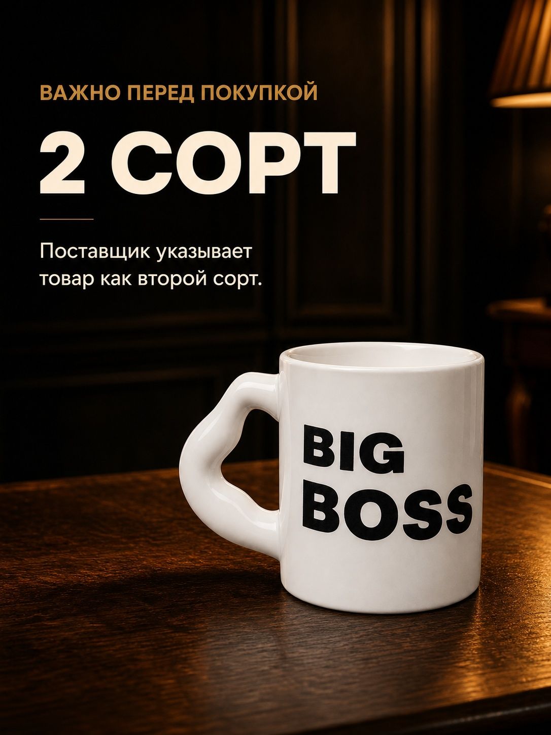 Кружка керамическая Биг Босс для чая и кофе, 650 мл — фото 8
