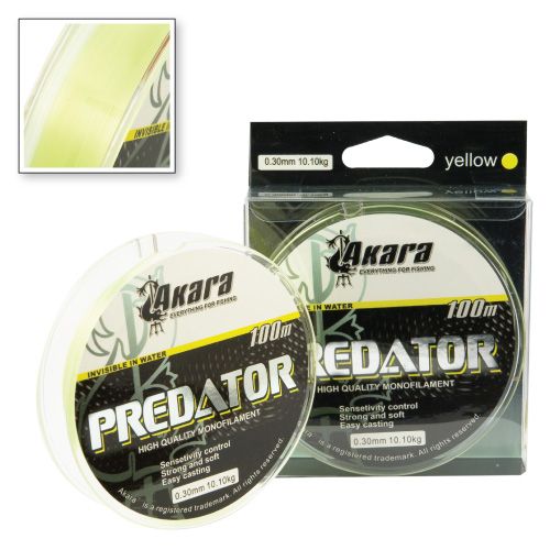 Леска Akara Predator лимон. 100 м 0,25