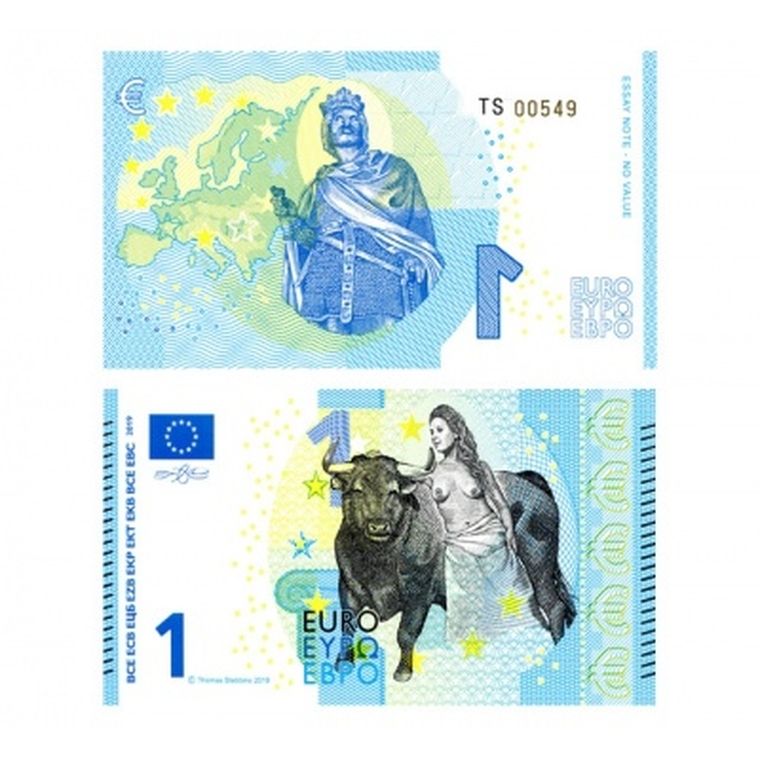 1евро2019сувенирнаябона,копияUNC