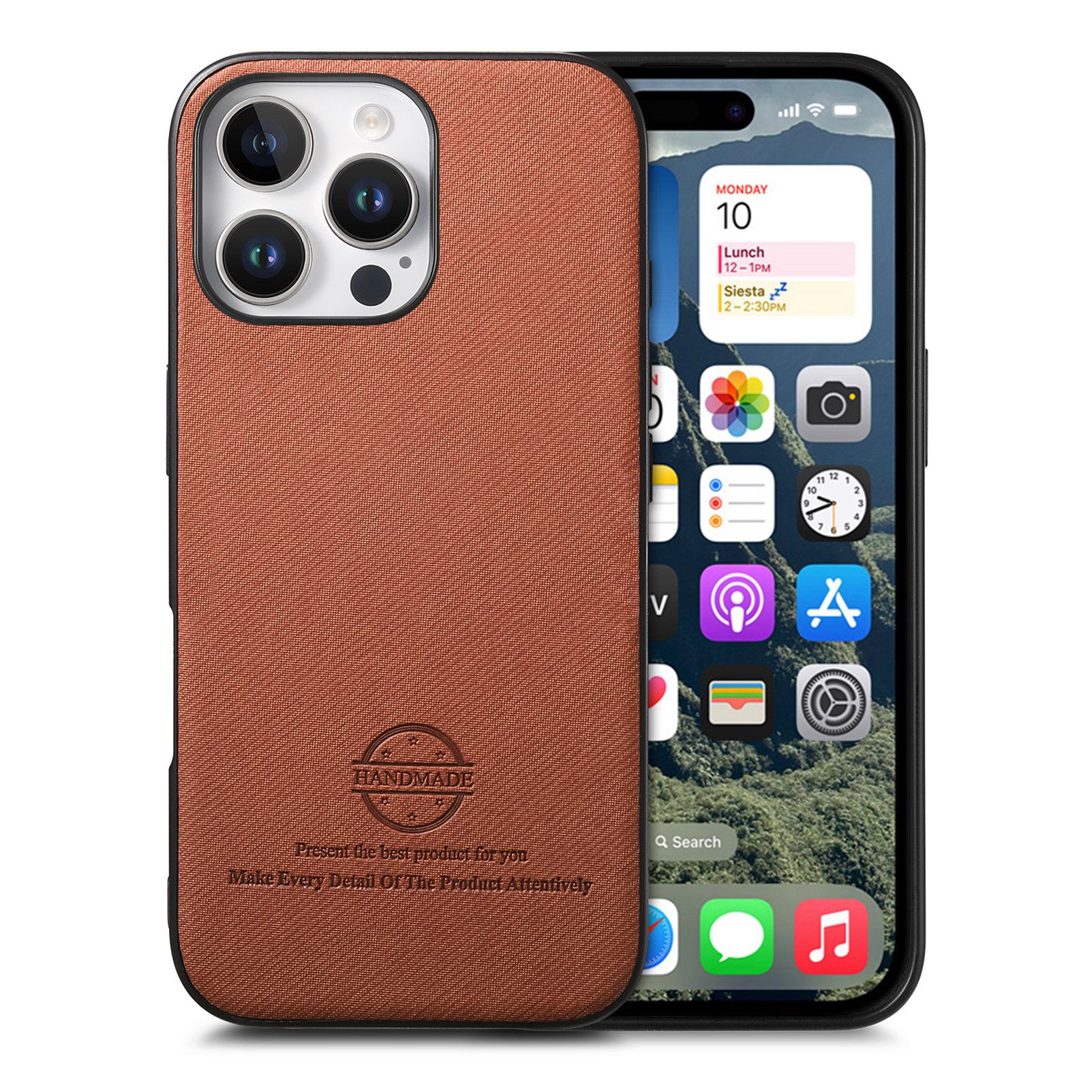 智能手机壳 用于 Apple iPhone 16 Pro, 热塑性聚氨酯, 棕色