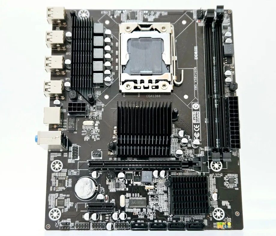 МатеринскаяплатаMaxsunX58-V1608-V2.2V1608Socket1366споддержкойXeonиREGпамятидо128Гб