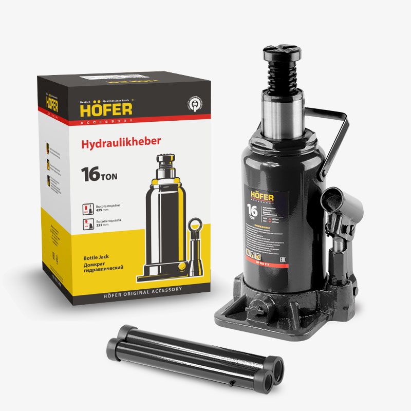 Домкрат гидравлический 16 т. 230-460 мм Hofer