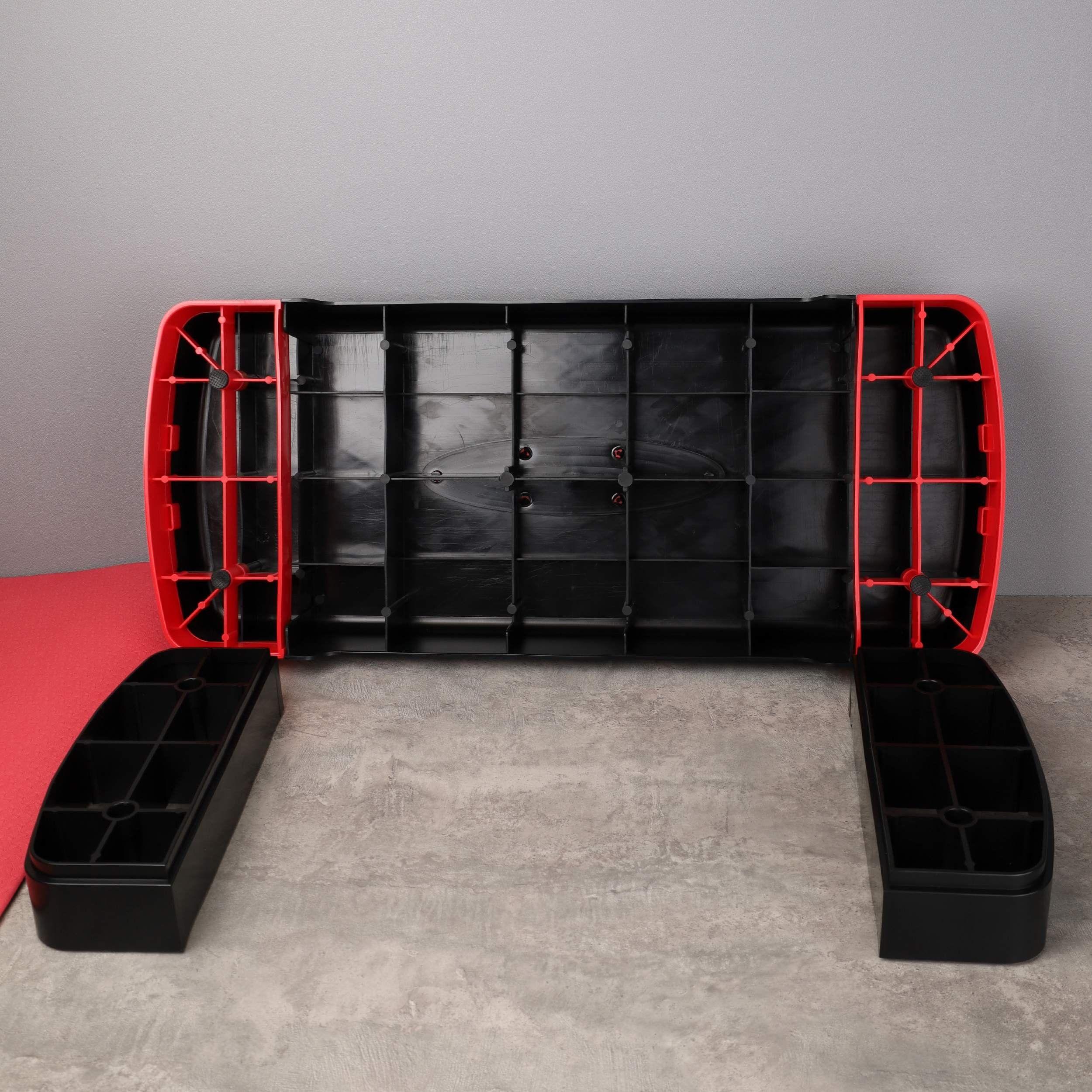Степ платформа для фитнеса Woohooo StepFit S1 / 68х28х11(15) см, черно-красная Степ платформа для фитнеса Woohooo StepFit S1 / 68х28х11(15) см, черно-красная
