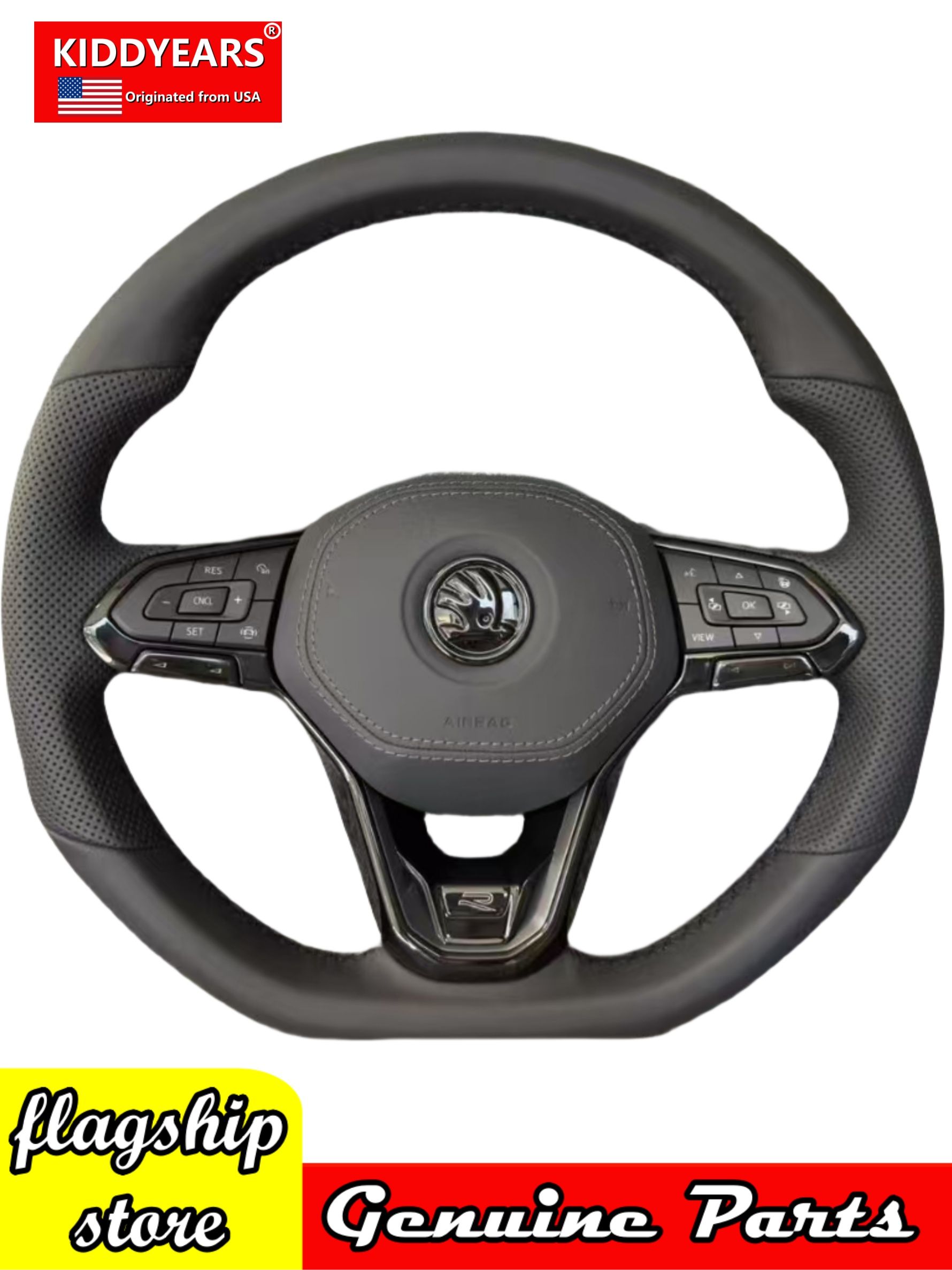 KIDDYEARSВставкамультируляарт.ПодходитдлярулевогоколесаVolkswagenSkodaвкомплектесподушкойбезопасности