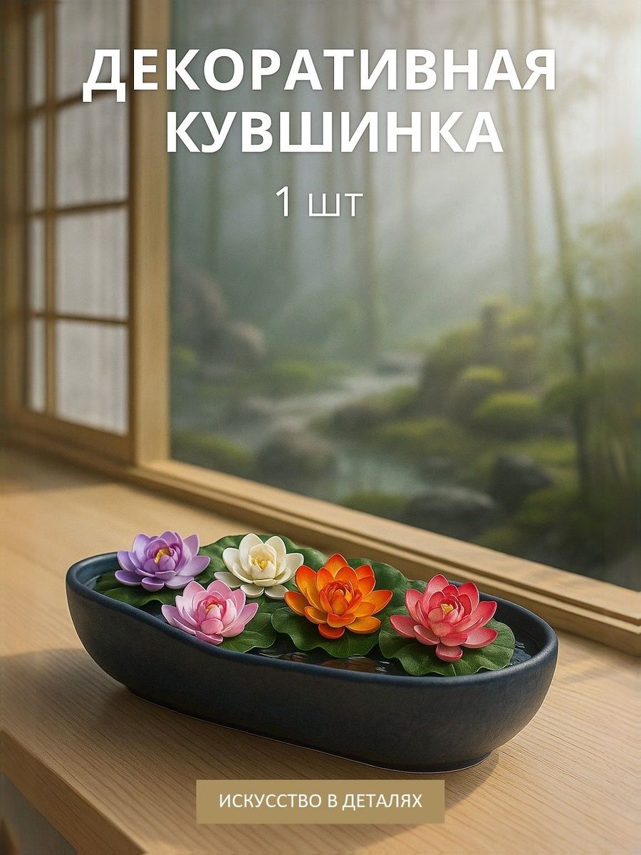 Искусственные цветы, кувшика для пруда, 1 шт d-17 см,