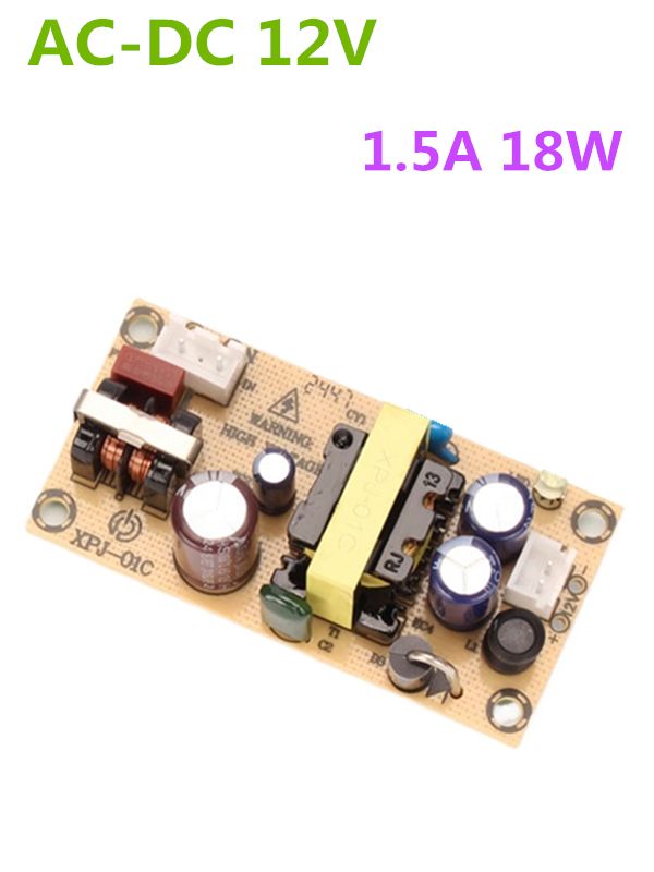 AC-DC 12V 1.5A 18W Прецизионный понижающий преобразователь AC 220V в ...