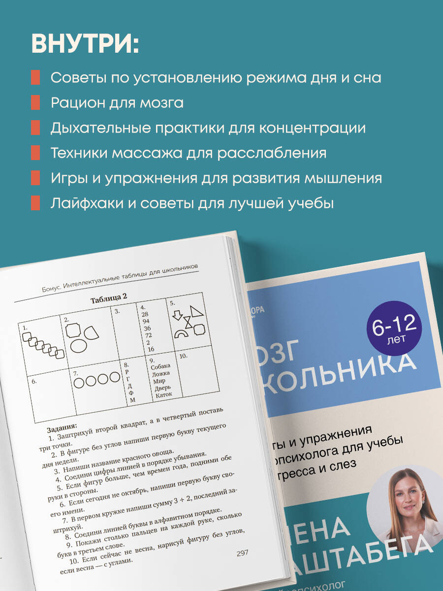Мозг школьника. Советы и упражнения нейропсихолога для учебы без стресса и слез | The Schoolchild's Brain: Neuropsychologist's Tips and Exercises for Stress-Free Learning - Ozon image 4