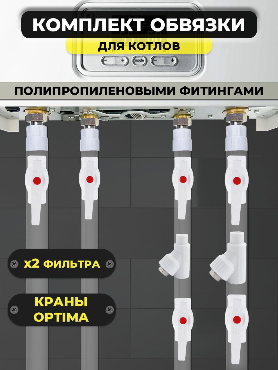 КомплектдляобвязкикотлаПП2фильтра(наосновеполипропиленовыхфитингов)