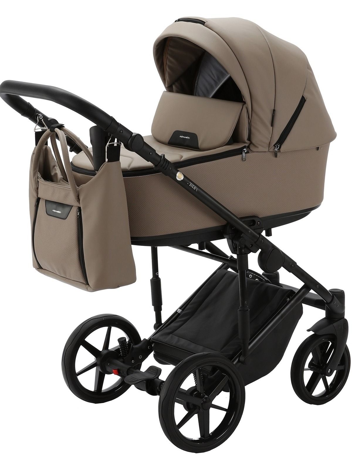 Коляска универсальная Adamex Zico Deluxe 2 в 1, Z-SA9 - Бежевая