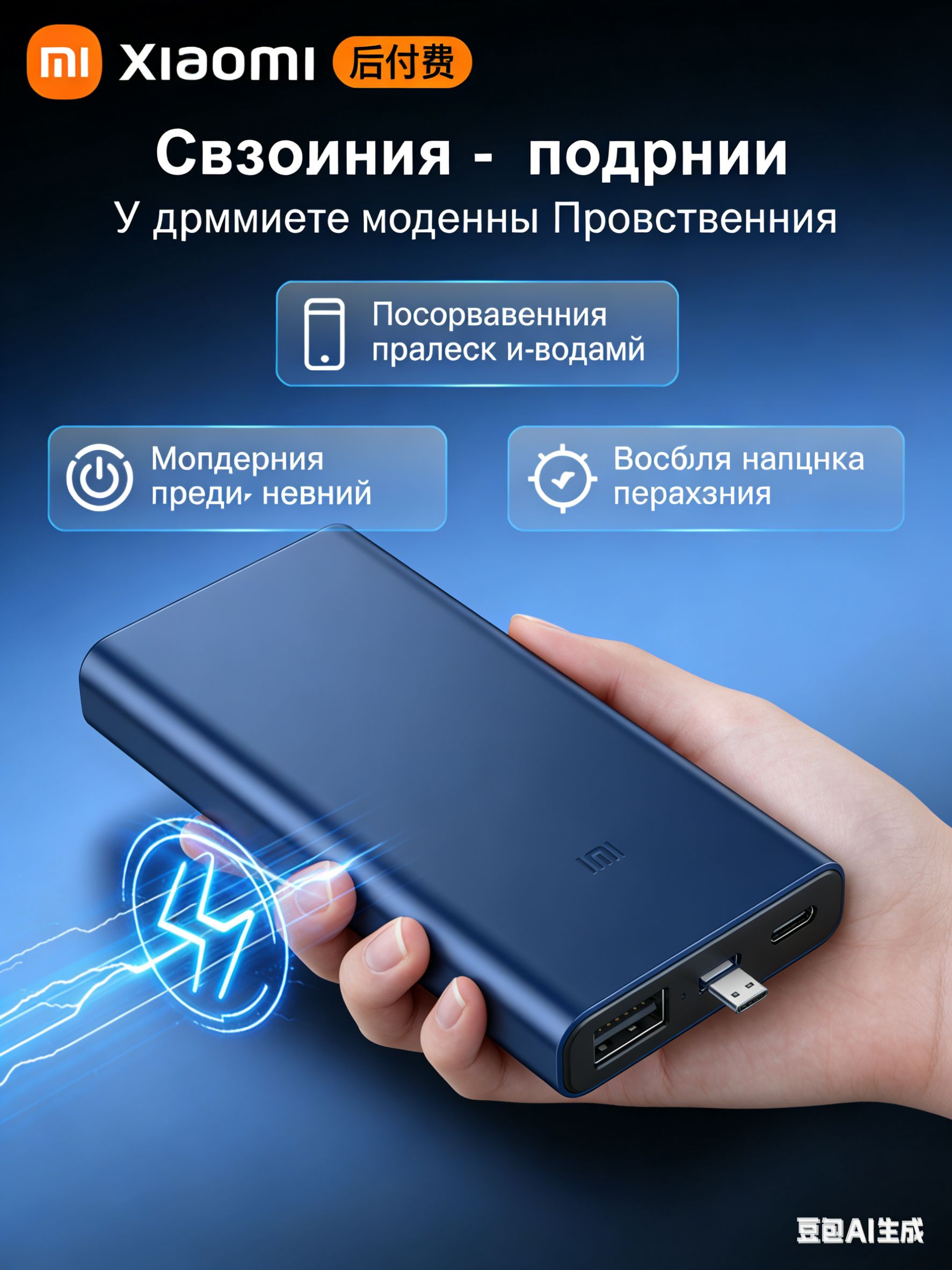 Повербанк(powerbank)PowerBank310000mahсбыстройзарядкой/повербанк10000mah/внешнийаккумулятор,серебристый,сертификатссс