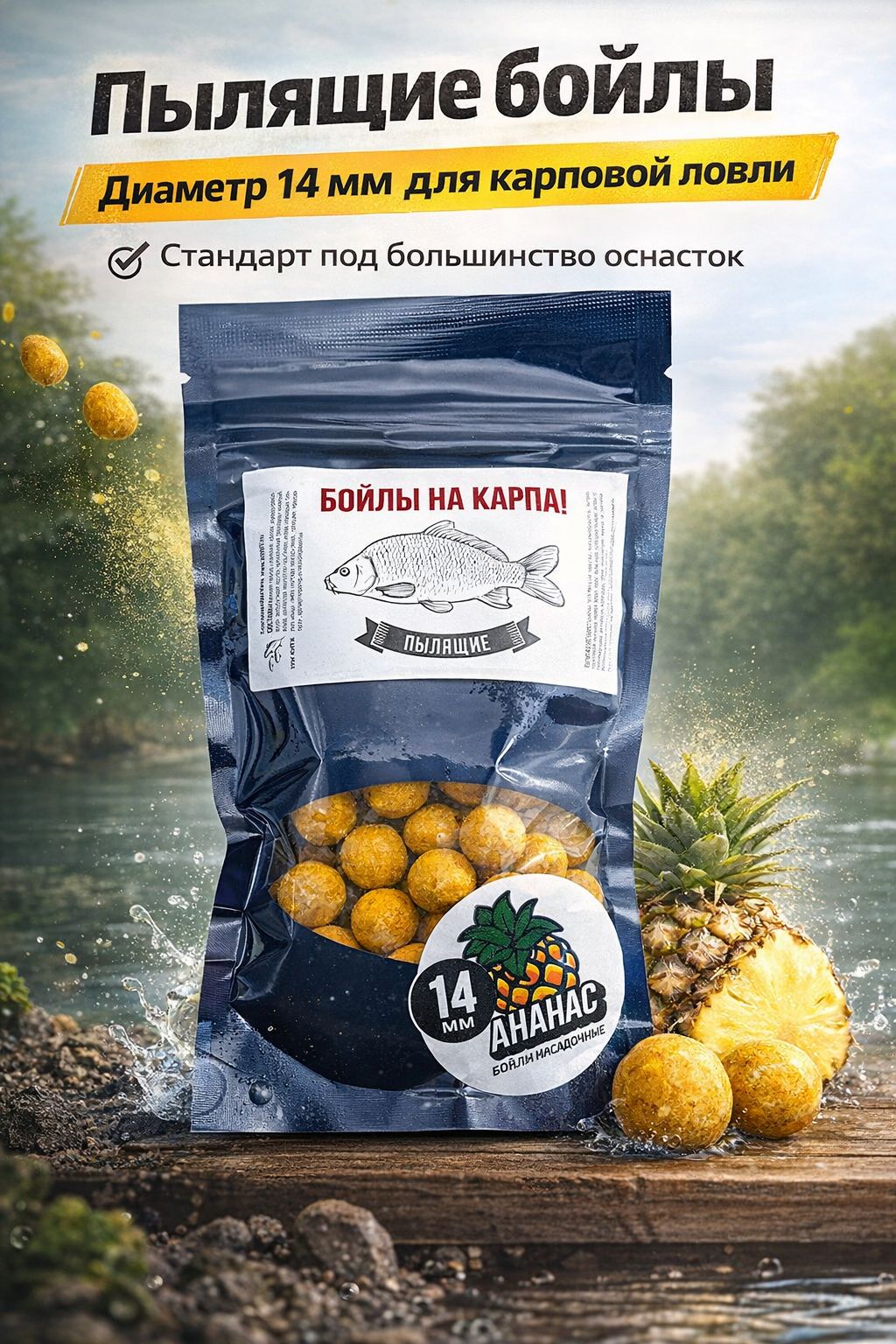 Бойлыпылящиенакарпа14ммананаснасадочные,100г