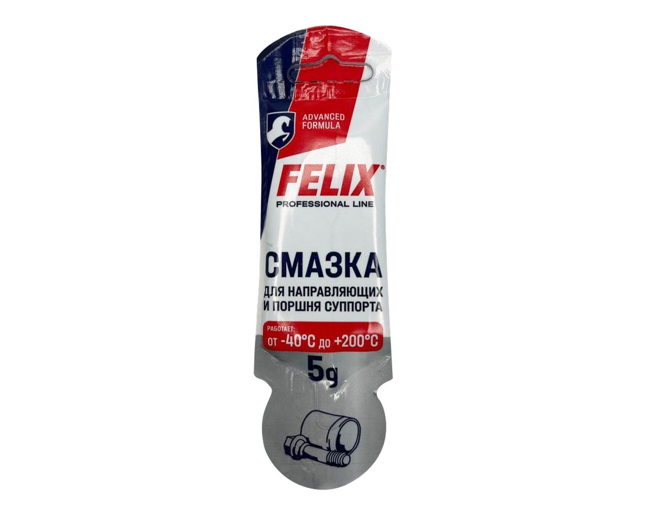 Смазка для направляющих суппортов пластичная FELIX Универс. смазка для суппортов высокотемпературная 411041045 5г