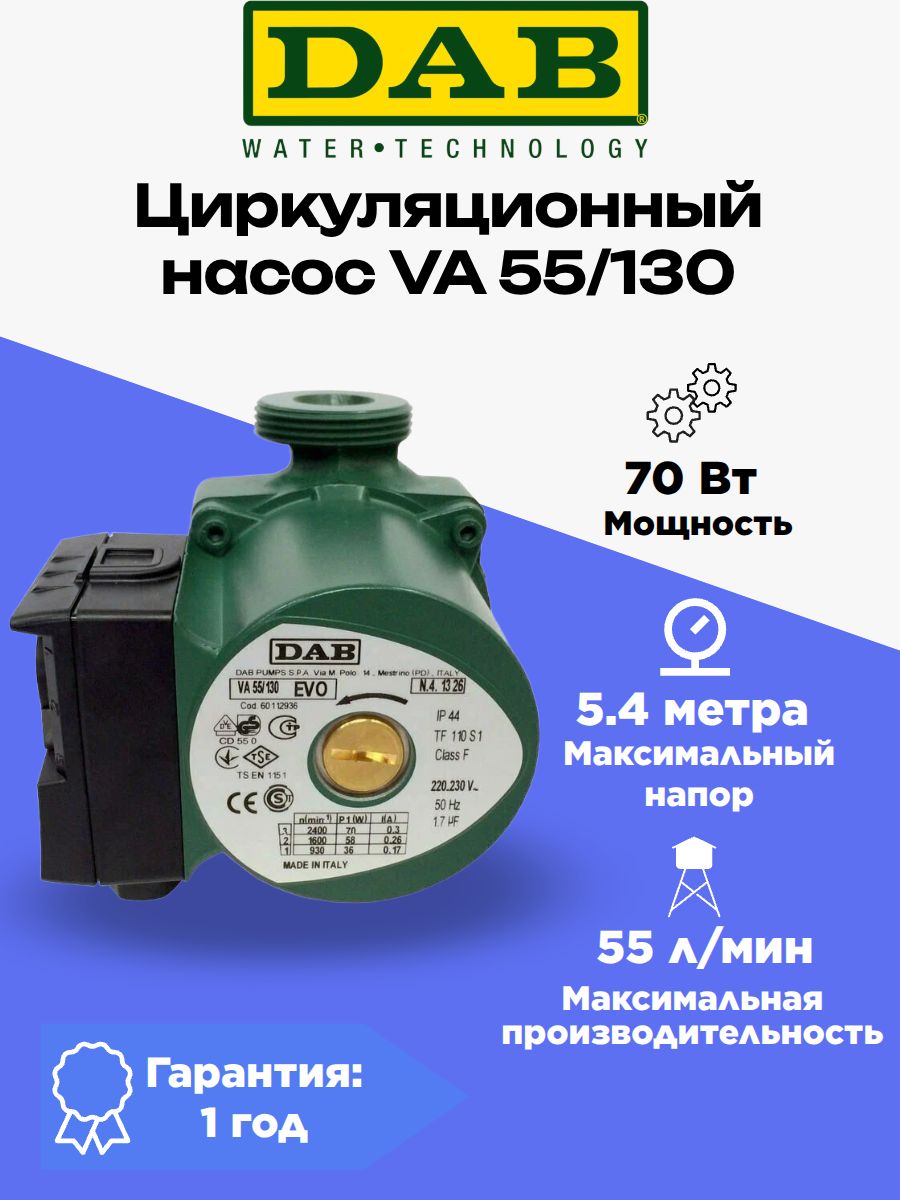 НасосциркуляционныйDABVA55/130