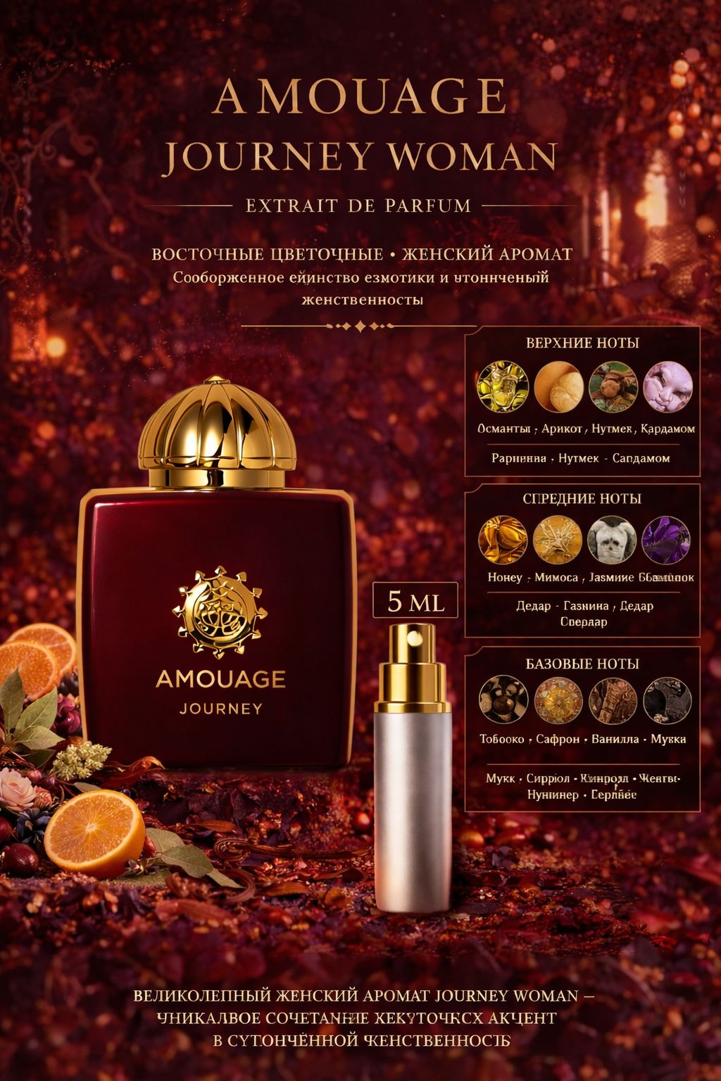 AMOUAGE Journey Woman - парфюмерная вода 5 мл Отливант купить