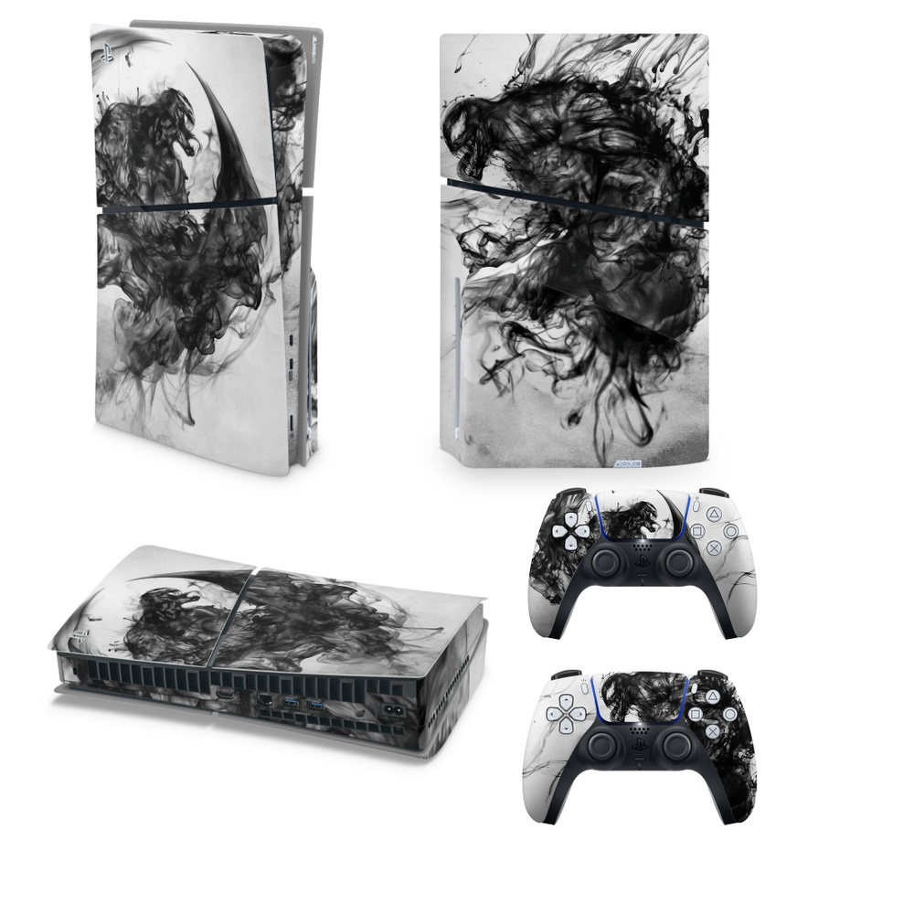 Наклейка Venom Smoke виниловая защитная на игровую консоль PlayStation 5  SLIM полный комплект - купить с доставкой по выгодным ценам в  интернет-магазине OZON (1405090099)