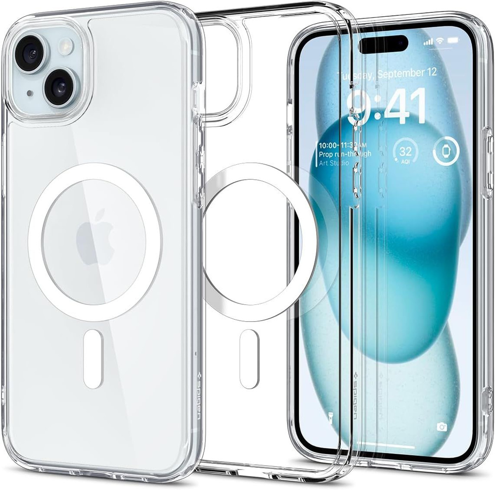 Силиконовый чехол Clear Case с поддержкой MagSafe для Apple iPhone 15 ...