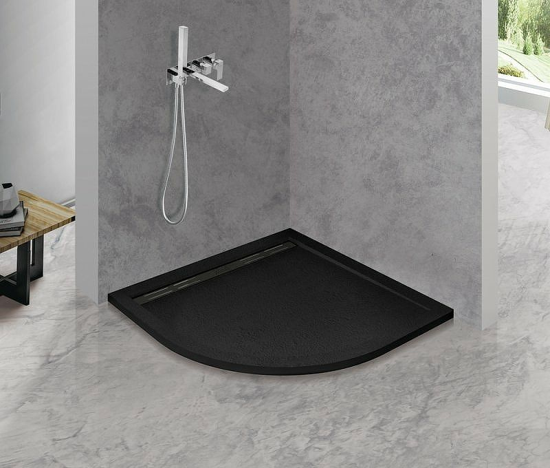 Душевой поддон Cezares 90х90 см TRAY-AS-R-90-30-NERO черный матовый ...