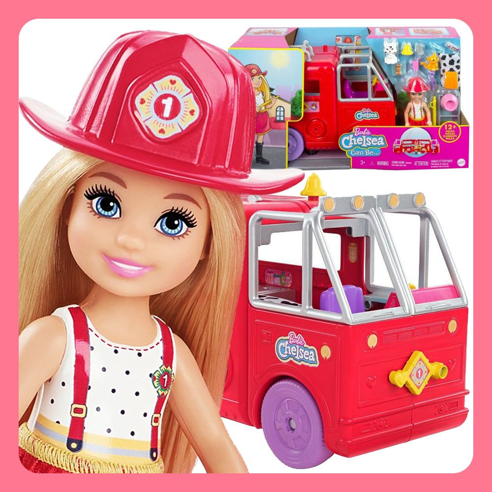 Игровой набор Барби - Челси и пожарная машина (Barbie Chelsea Can Be  Playset with Accessories Fire Truck)