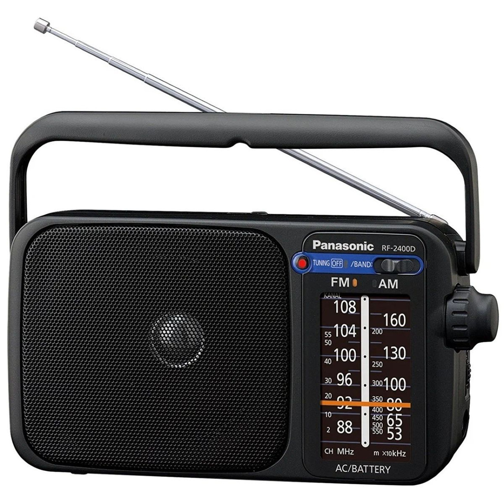 Радиоприемник от сети и батареек Panasonic RF-2400DEE-K /fm радиоприемник портативный  #1