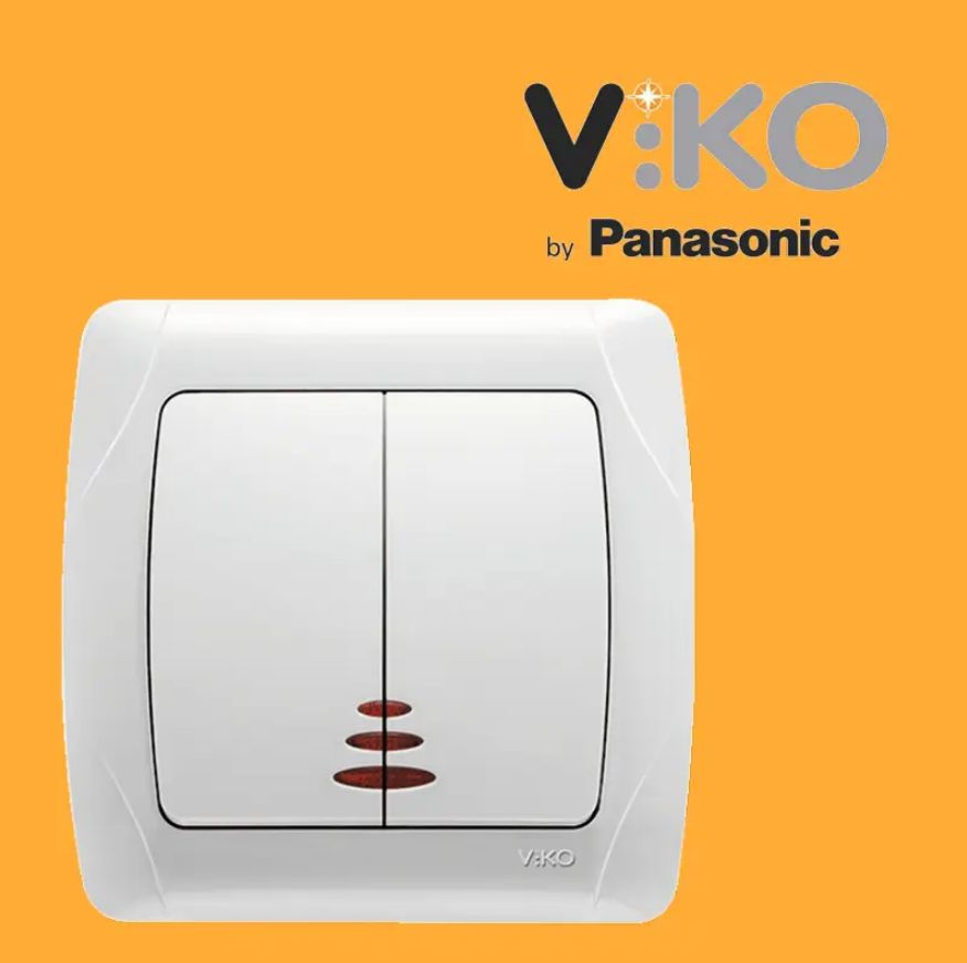 Выключатель Viko by Panasonic, клавиш 2 шт, монтаж Скрытый - купить с ...