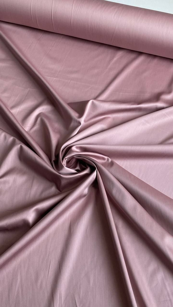 Простыня без резинки из премиального сатина плотность 300TC Pale Mauve 240x260  #1