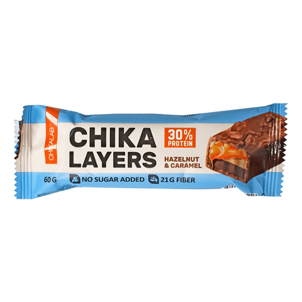 Батончик Chikalab Chika Layers протеиновый Лесной орех с карамелью 60 г ...
