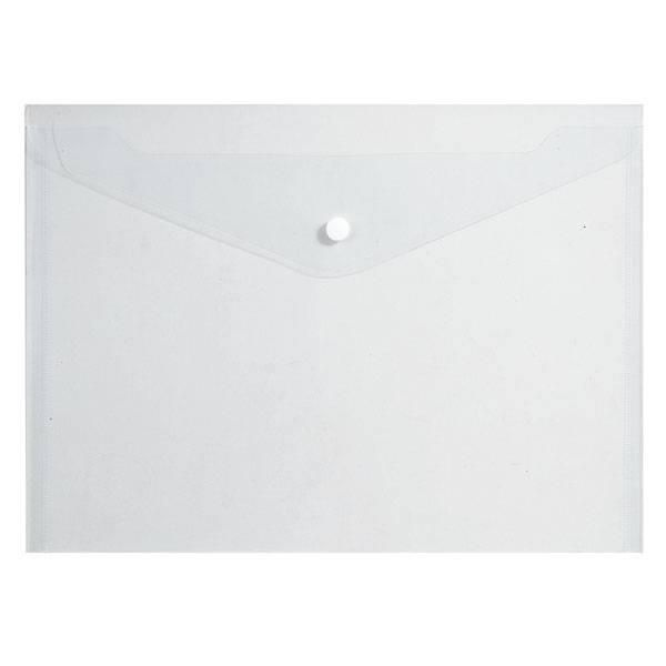 Папка-конверт на кнопке inФОРМАТ (А4, 180мкм, пластик) прозрачная ...