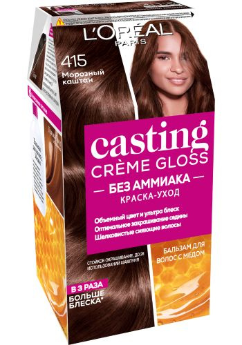 L'Oreal Paris Краска для волос Casting Creme Gloss, 415 Морозный каштан, Лореаль  #1