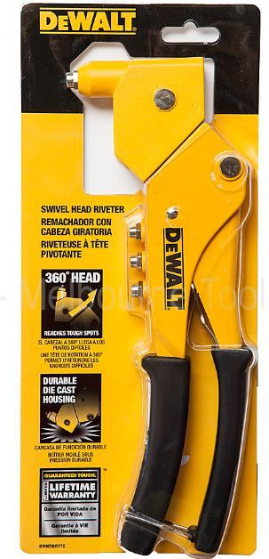DEWALT DWHTMR77C Заклепочник ручной с поворотной головой 360 (клепки 2 ...