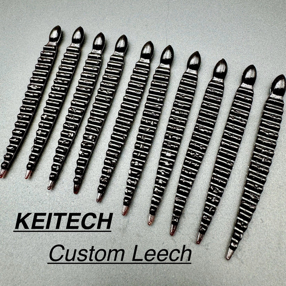 Силиконовая приманка KEITECH Custom Leech 8 см (упаковка - 10 шт) на окунь, щуку, судак  #1