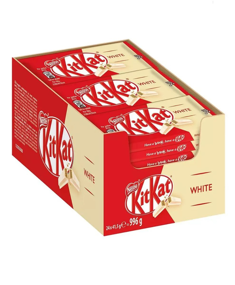 Батончик KitKat 4 Fingers white с белым шоколадом , 41.5 г х 24 шт #1