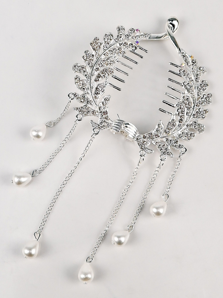 Красивая заколка украшения для пучка волос с цепочкой и крыльями со ...