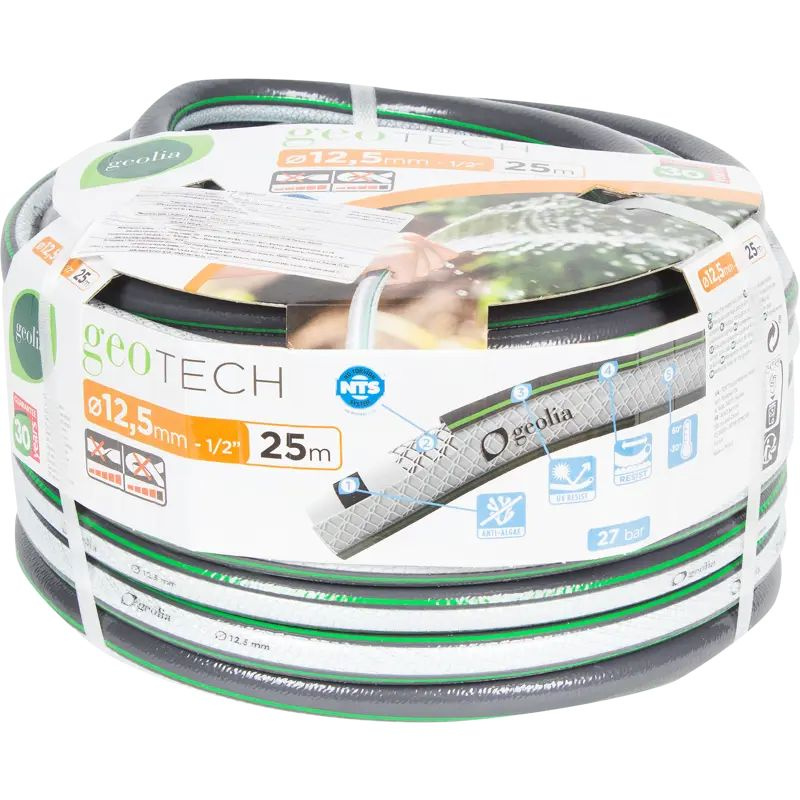Шланг поливочный GEOLIA Tech ø12.5 мм 25 м, ПВХ, ПВХ (поливинилхлорид ...