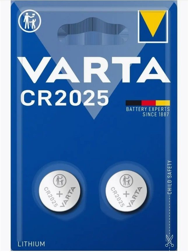 Батарейка Varta CR2025 Lithium 3V 2шт #1