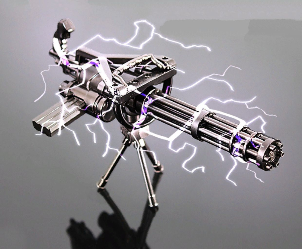 Пулемёт Гатлинга модель из металла в масштабе 1/6 M134, вращающиеся 6 стволов экшн-фигурки  #1