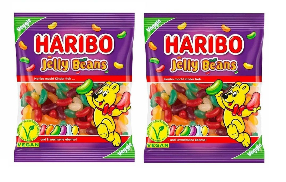 Мармелад жевательный Haribo Jelly Beans / Харибо Желейные Бобы, 2 шт. по 160 гр. (Австрия)  #1