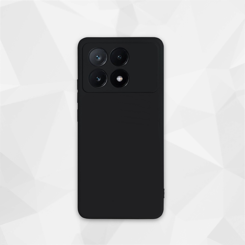Защитный софт-тач чехол для POCO X6 PRO (Поко Икс 6 про), Черный ...
