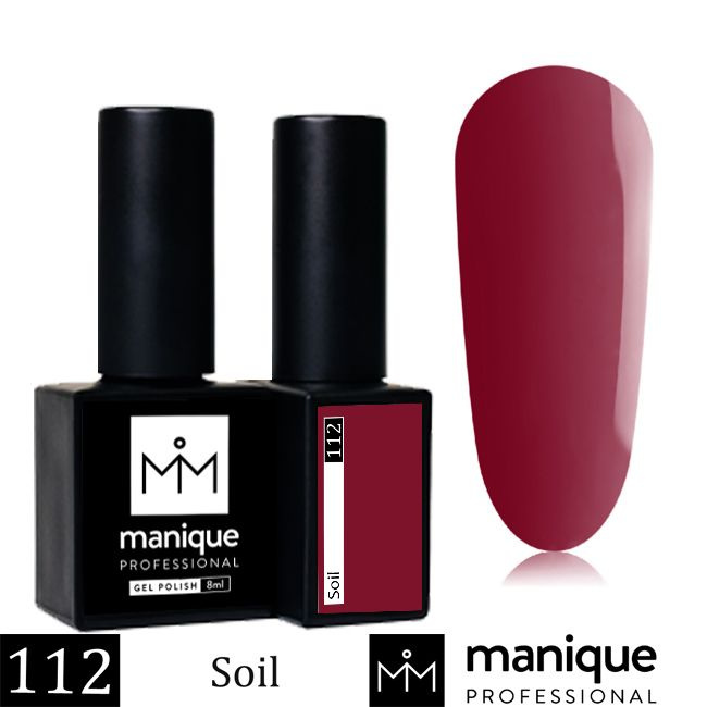 MANIQUE/ Гель лак для ногтей Fleurs Soil 112 бордовый, 8 мл #1