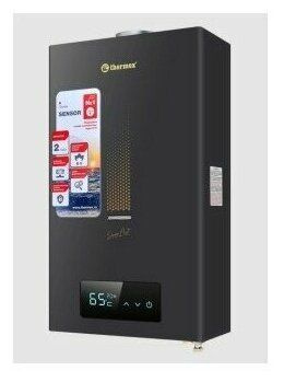 Проточный газовый водонагреватель THERMEX S 20 MD Art Black #1