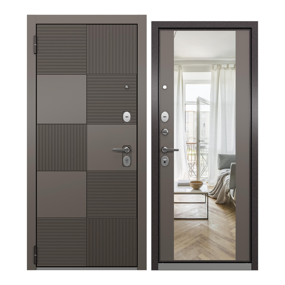 Дверь входная для квартиры Unicorn металлическая LOFT 860х2050, открывание влево, антивандальное покрытие, #1