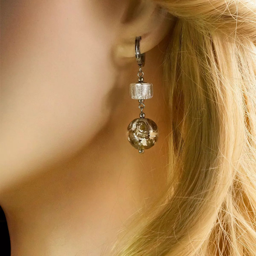 Серьги женские Vloes Aliento бижутерия висячие длинные круглые ...